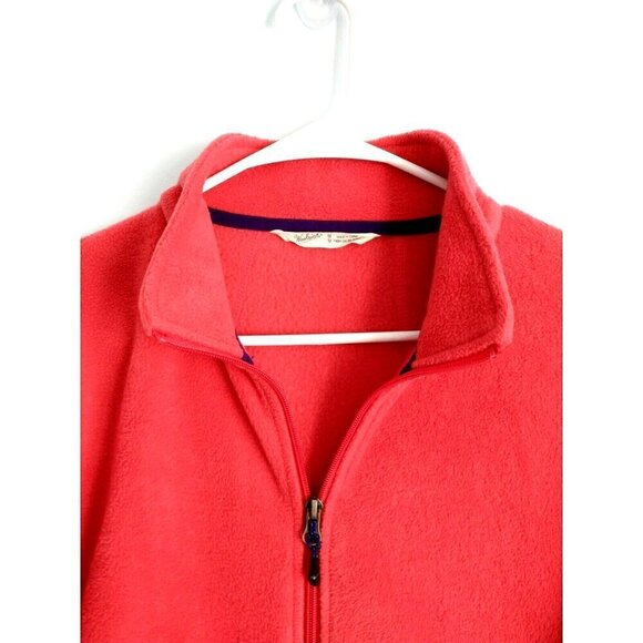Woolrich Womens Full Zip Long Sleeve Orange Fleece Jacket Pockets - Medium - Picture 2 of 8